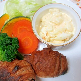 卵サラダと温野菜のチョコクロプレート